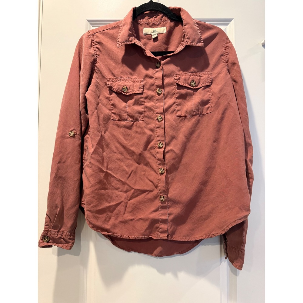 Thread & Supply Terracotta Lyocell Button Down Shirt YH2090-TC100S Small‎